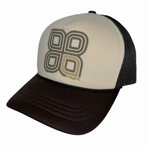 Yupoong Retro Trucker Hat Mesh Snapback Brown Tan Graphic Logo One Size
